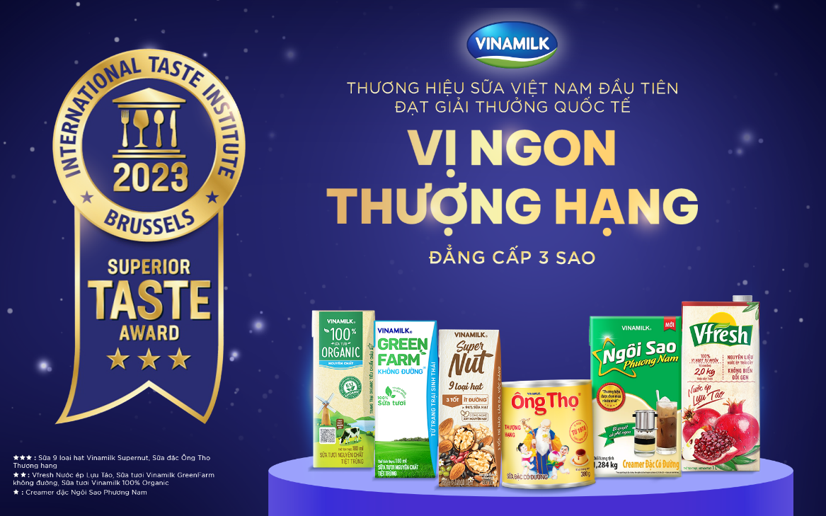 nhieu san pham nha vinamilk duoc gan sao vi ngon thuong hang boi cac chuyen gia quoc te hang dau nganh thuc pham