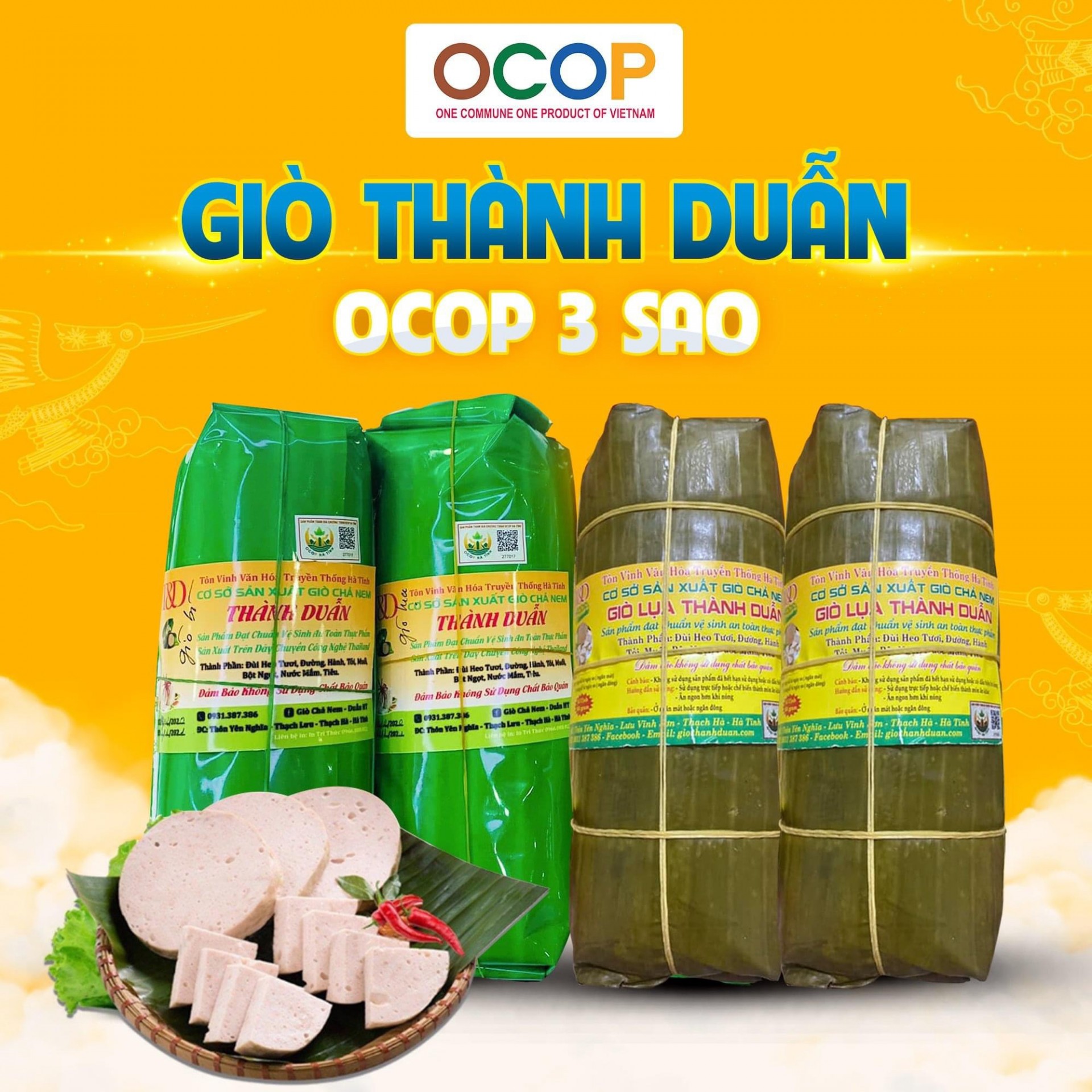 Hành trình đưa giò chả Thành Duẫn thành sản phẩm OCOP 3 sao Hành trình đưa giò chả Thành Duẫn thành sản phẩm OCOP 3 sao