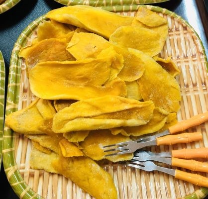 Sản phẩm xoài Sơn La sấy dẻo được nhiều khách hàng ưa thích  lựa chọn để thưởng thức.