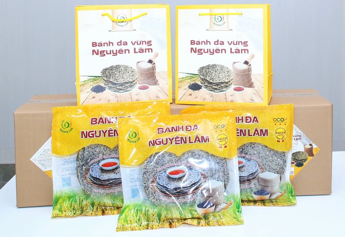 Bánh đa vừng Nguyên Lâm nâng hạng 4 sao để mở rộng thị trường xuất khẩu. Ảnh: TN.