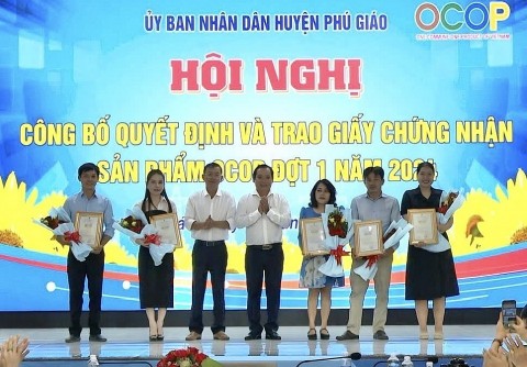 binh duong them 5 san pham duoc cong nhan ocop 3 sao