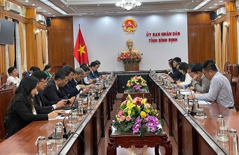 chu tich ubnd tinh binh dinh pham anh tuan lam viec voi cac doanh nghiep han quoc