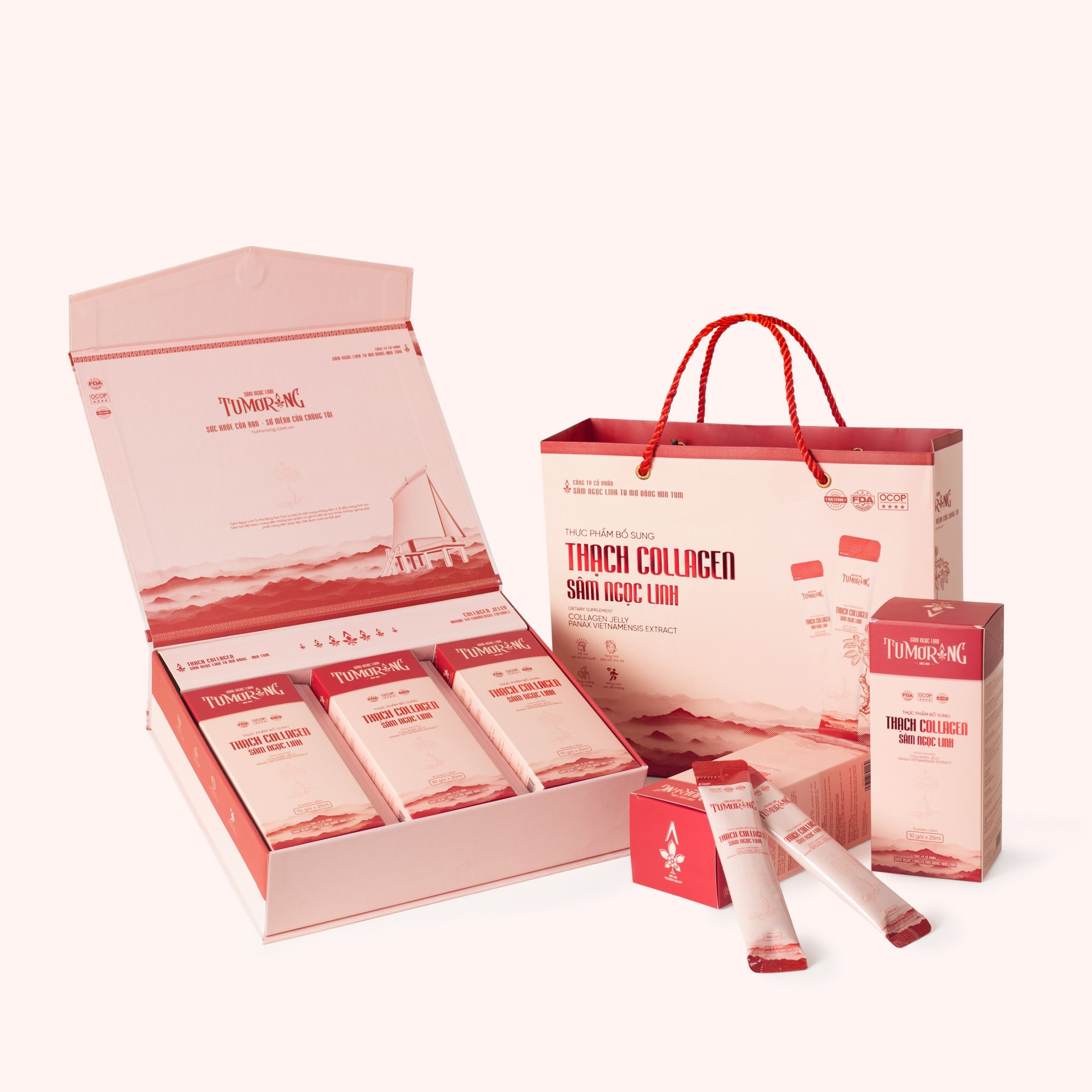 Sản phẩm thạch collagen sâm Ngọc Linh của Công ty Cổ phần  Sâm Ngọc Linh Tu Mơ Rông đạt chứng nhận OCOP 4 sao. Sản phẩm thạch collagen sâm Ngọc Linh của Công ty Cổ phần  Sâm Ngọc Linh Tu Mơ Rông đạt chứng nhận OCOP 4 sao.