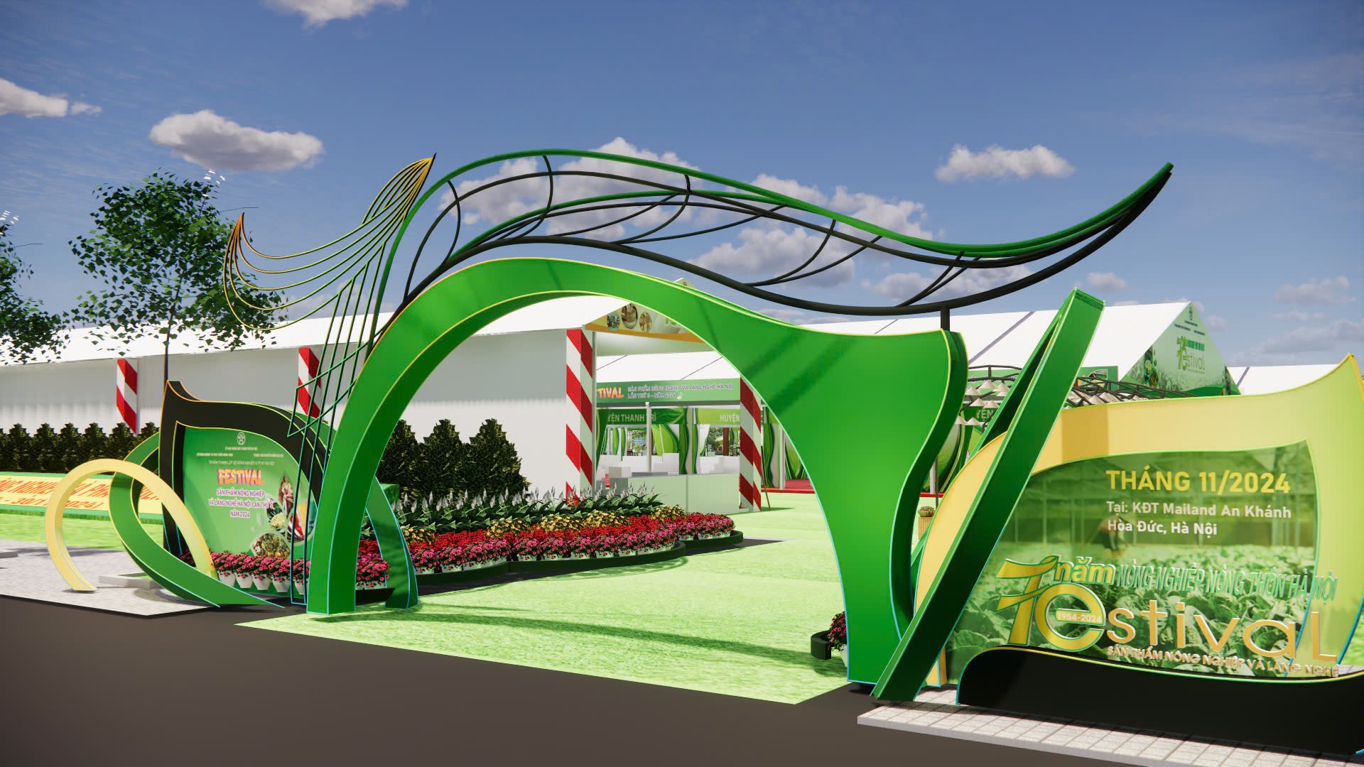Phối cảnh cổng vào Festival sản phẩm nông nghiệp và làng nghề Hà Nội lần thứ 3. Phối cảnh cổng vào Festival sản phẩm nông nghiệp và làng nghề Hà Nội lần thứ 3.