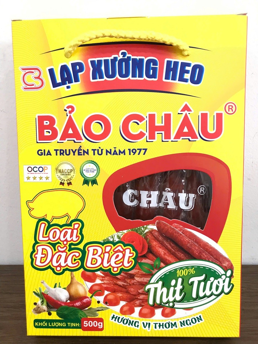 Lạp xưởng Bảo Châu sản phẩm OCOP 4 sao