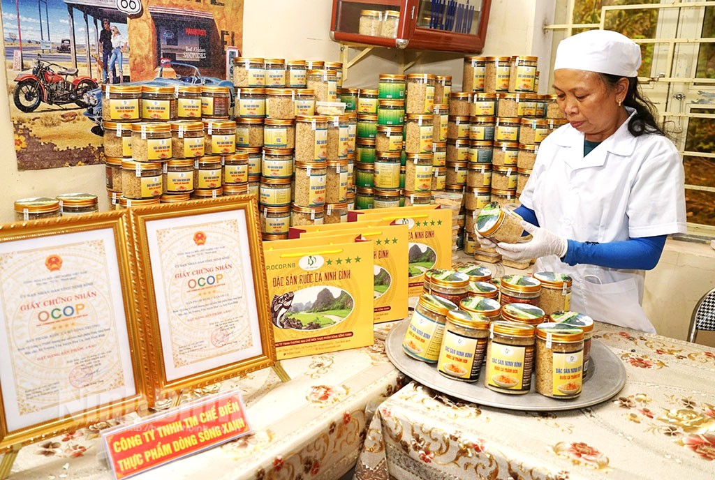 Sản phẩm ruốc cá của Công ty TNHH thương mại chế biến thực phẩm Dòng Sông Xanh được công nhận là sản phẩm OCOP 4 sao.  Sản phẩm ruốc cá của Công ty TNHH thương mại chế biến thực phẩm Dòng Sông Xanh được công nhận là sản phẩm OCOP 4 sao.