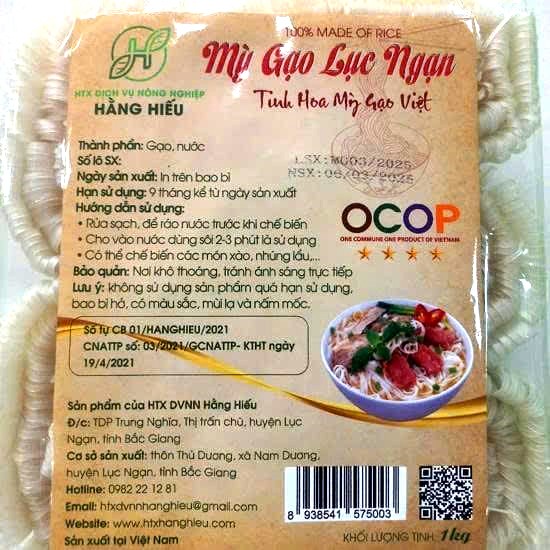 Mỳ gạo Lục Ngạn sản phẩm OCOP 4 sao