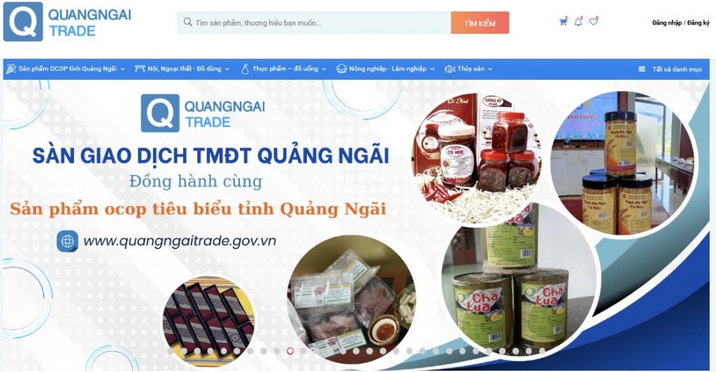 Quảng Ngãi: 300/350 sản phẩm OCOP có mặt trên sàn thương mại điện tử Quảng Ngãi: 300/350 sản phẩm OCOP có mặt trên sàn thương mại điện tử