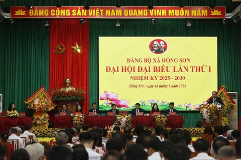 dai hoi dai bieu dang bo xa hong son lan thu i nhiem ky 2025 2030 khat vong vuon len khai thac tiem nang phat trien ben vung