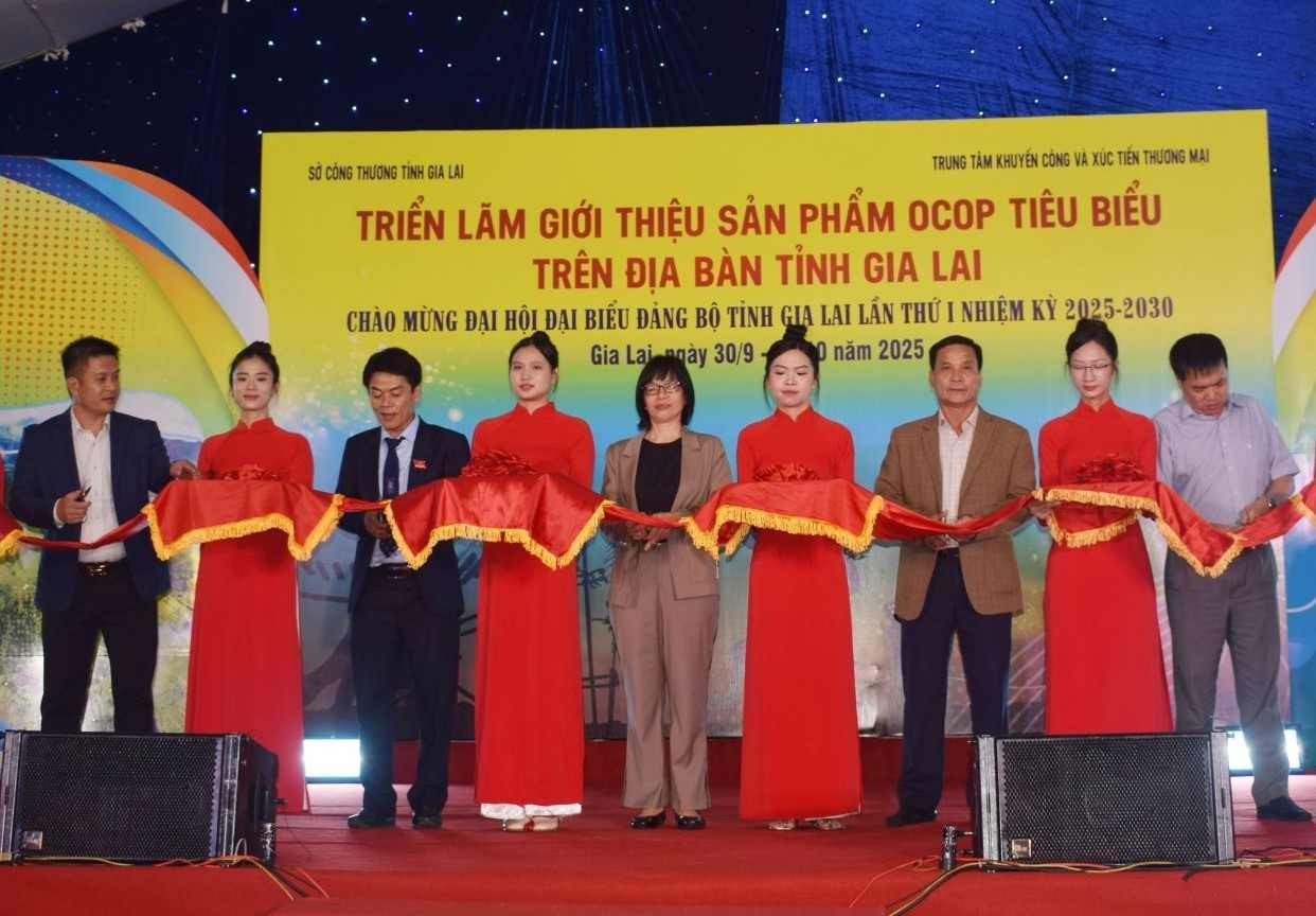 Triển lãm sản phẩm OCOP tạo điểm nhấn chào mừng Đại hội Đảng bộ tỉnh Gia Lai lần thứ I