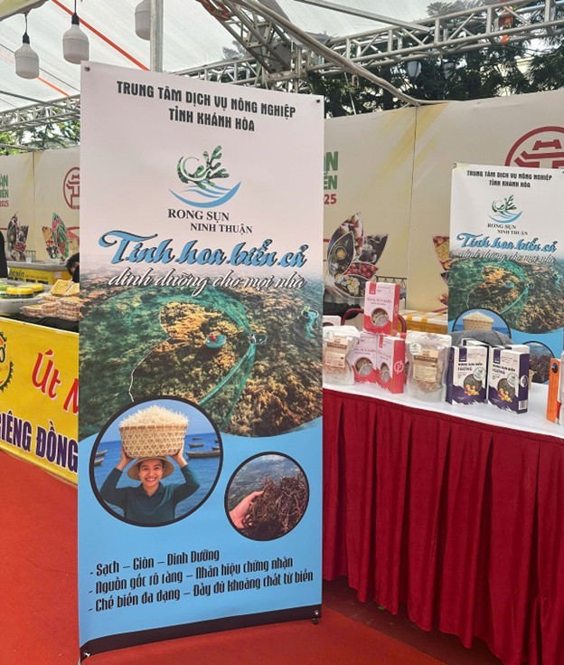 Sản phẩm mang NHCN “Rong sụn Ninh Thuận” tại Hội chợ