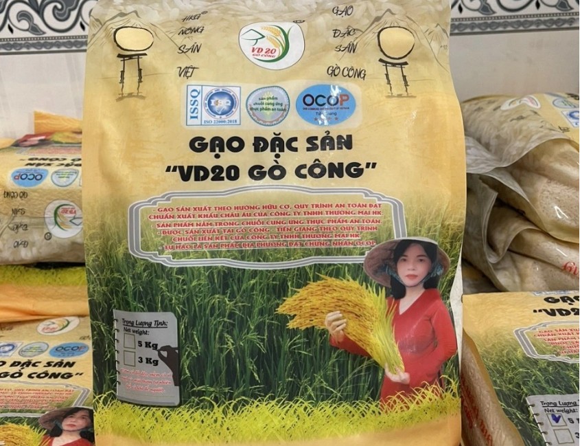 Sản phẩm gạo VD 20 Gò Công và gạo Chú Kẹo được công nhận Top 20 sản phẩm O.COP tiêu biểu của tỉnh Đồng Tháp năm 2025.