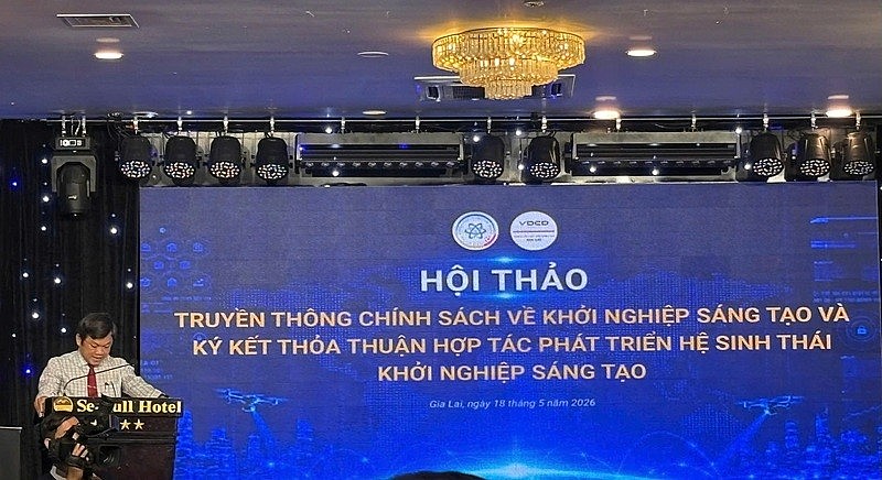 Ông Trần Kim Kha, Giám đốc Sở KH&CN tỉnh Gia Lai, phát biểu khai mạc hội thảo
