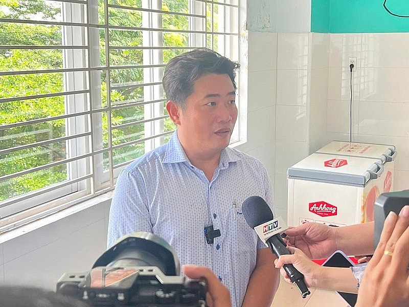 Ông Nguyễn Trường Giang, Phó chủ tịch UBND phường Tân Mỹ chia sẻ tại buổi công bố mô hình “Tick xanh trách nhiệm”