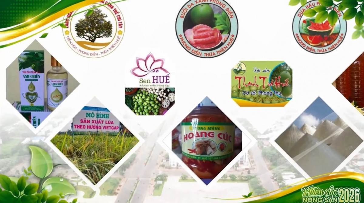 Huế: 40 gian hàng quy tụ tại Phiên chợ Nông sản OCOP 2026