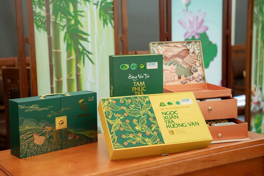 HTX Hương Vân Trà có 02 dòng sản phẩm “Ngọc Xuân Trà Hương Vân” và “Tam Phúc Trà Hương Vân” đạt chuẩn OCOP 5 sao