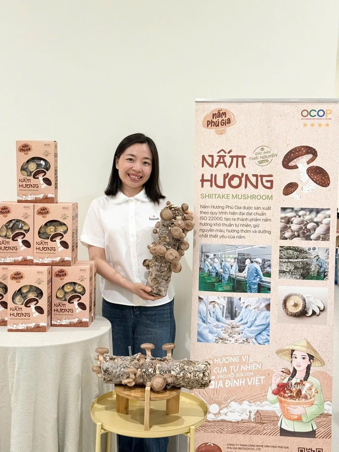 Hành trình từ sản xuất hữu cơ đến OCOP 5 sao của Nấm hương Phú Gia