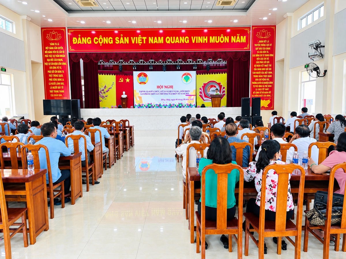 Đồng Tháp tập huấn kỹ năng bán hàng trên sàn thương mại điện tử