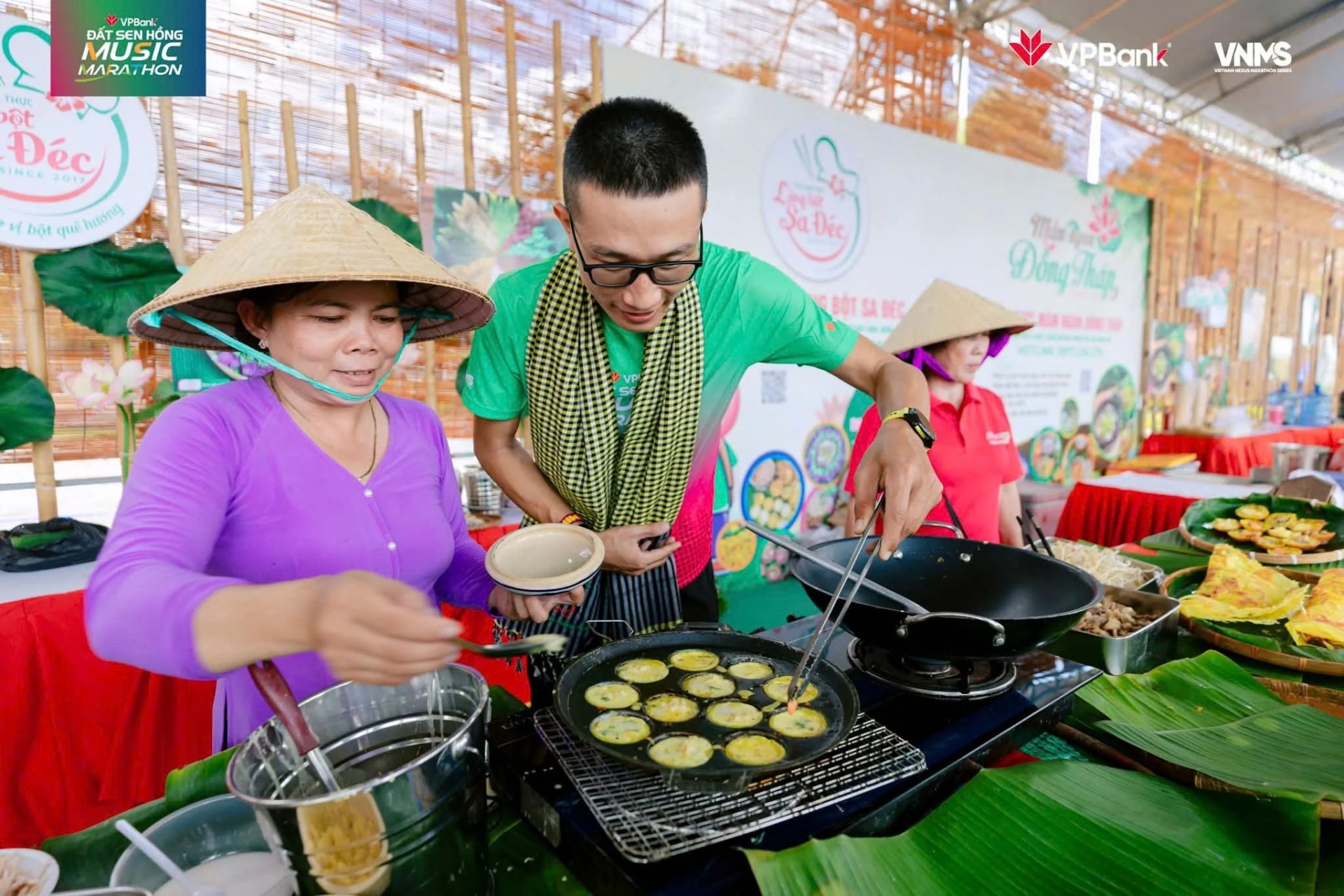 Đồng Tháp giới thiệu sản phẩm OCOP, ẩm thực tại Giải VPBank Đất Sen hồng Music Marathon 2026