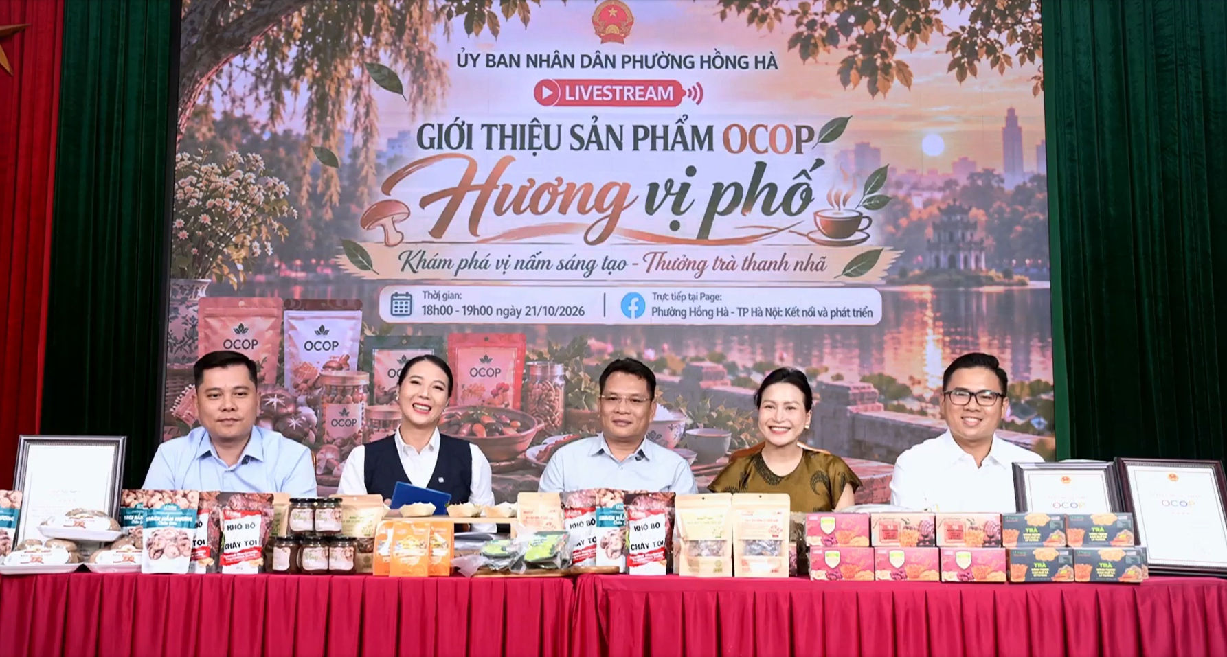 Phường Hồng Hà livestream quảng bá sản phẩm OCOP Phường Hồng Hà livestream quảng bá sản phẩm OCOP
