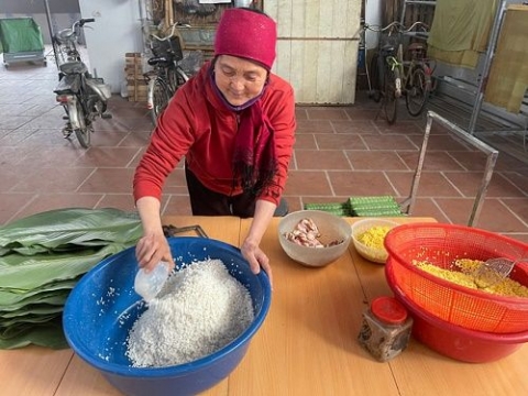 dong anh ha noi lang banh chung lo khe vao tet