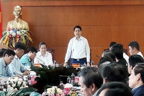 chu tich ubnd tp ha noi nguyen duc chung lam viec tai huyen me linh