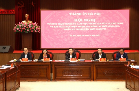 thuong truc thanh uy lam viec voi so van hoa va the thao ha noi