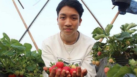 chang trai 17 tuoi kiem hang chuc trieu tu vuon tren mai nha