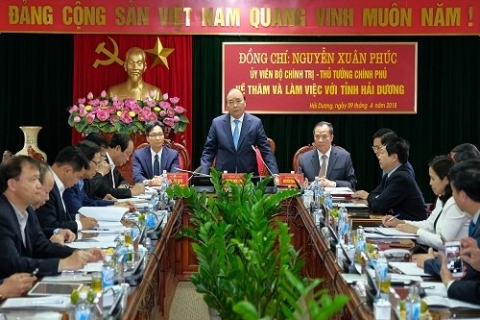 thu tuong nguyen xuan phuc lam viec voi lanh dao chu chot tinh hai duong