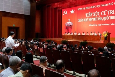 thu tuong tiep xuc cu tri va lam viec tai hai phong