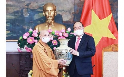 chu tich nuoc nguyen xuan phuc tiep doan lanh dao giao hoi phat giao viet nam