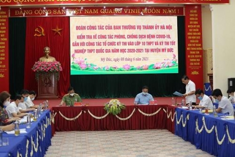 doan cong tac ban thuong vu thanh uy ha noi ve lam viec voi huyen my duc