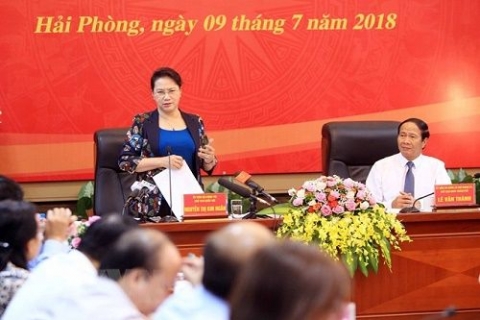 chu tich quoc hoi lam viec tai hai phong