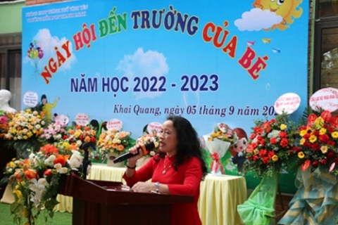 vinh yen khai giang nam hoc moi tai truong mam non thanh minh
