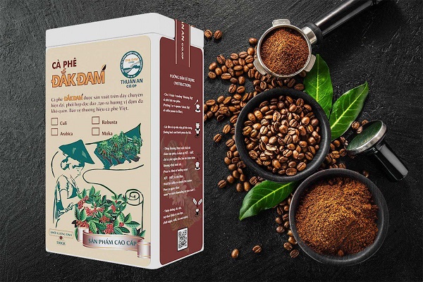 Cà phê bột Đắk Đam được tỉnh Đắk Nông cấp chứng nhận sản phẩm OCOP 4 sao.