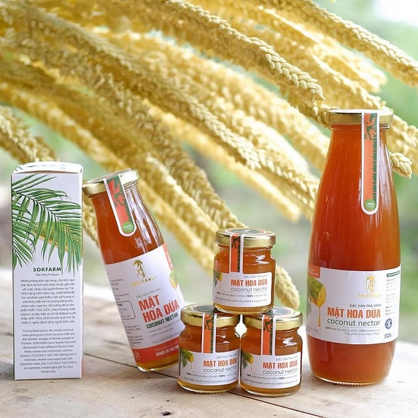 Sản phẩm Mật hoa dừa Sokfarm - Sản phẩm OCOP Trà Vinh