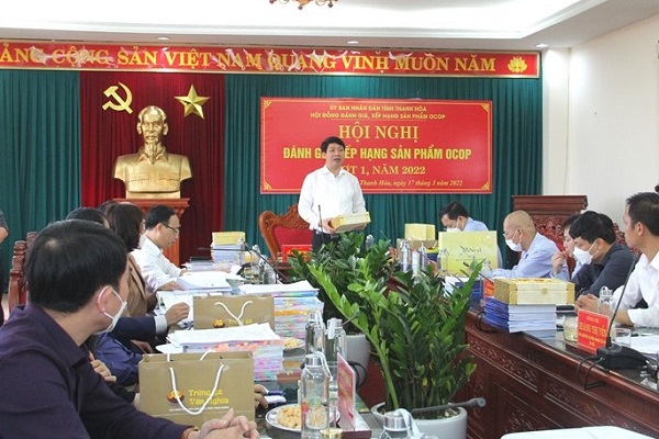 Hội nghị đánh giá, xếp hạng sản phẩm OCOP tỉnh Thanh Hóa đợt 1 năm 2022.