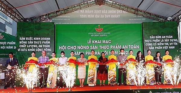Khai mạc Hội chợ nông sản thực phẩm an toàn thành phố Hà Nội năm 2022