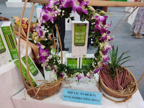 Hưởng ứng “sống xanh” với sản phẩm ống hút rau củ