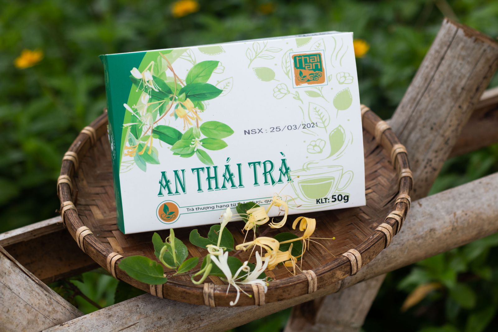 An Thai herbal tea product then of Sinh Duoc Cooperative